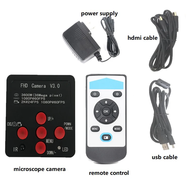 

2019 New microscope camera 36MP HDMI Digital USB video Microscopio for jewlery /watch /smartphone pcb repair