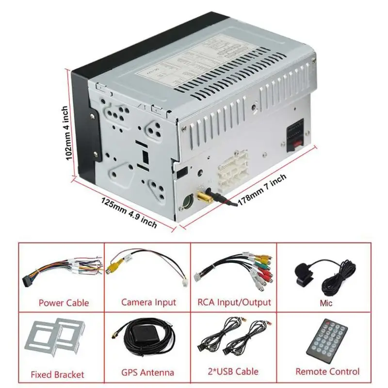 Discount 2 Din android car radio 7 Inch Touch  Android 8.1 Car Stereo MP5 Player GPS navigation Support GPS Navi FM Radio WiFi Carplay 19