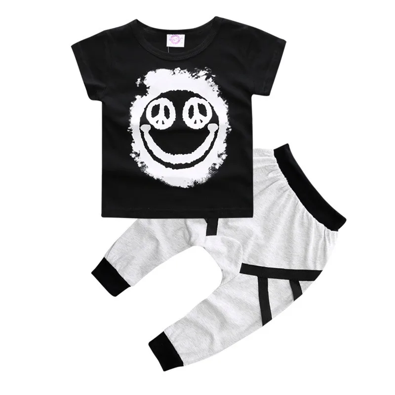 Комплекты одежды для новорожденных мальчиков и девочек; Джемперы для малышей; осенняя одежда с принтом черепа для малышей; брюки-шаровары в стиле панк-рок; мотоциклетная одежда