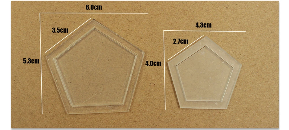 54 шт./пакет лоскутное шаблон DIY ручной работы прошитая вручную инструмент Прозрачный шаблон разных Форма узор квилтер лоскутного шитья поставки