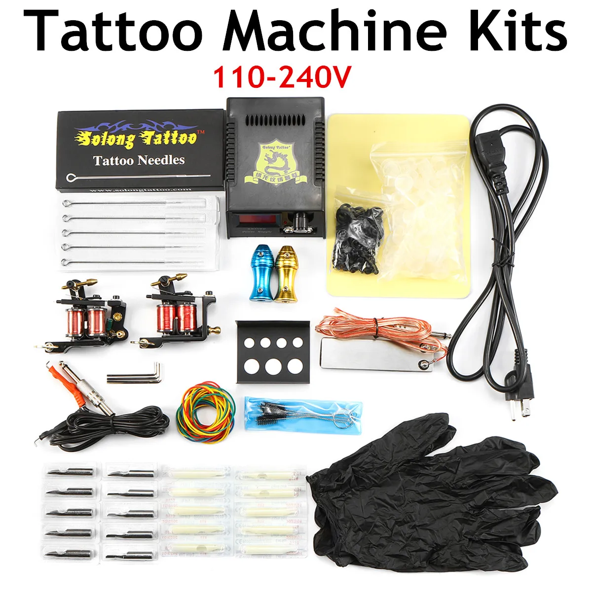 

25000r/m Professional Tattoo Machine Complete Tool Kits Motor Pen Shader Liner 110-240V Rotation Stable Safety for Eyebrows