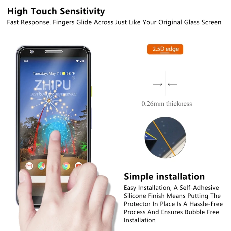 2 шт закаленное стекло для Google Pixel 3a защита экрана размера XL 2.5D 9H закаленное стекло для Google 3a XL G020C защитная пленка 6,0"