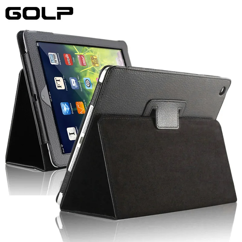 

Full Protection Case For iPad Mini 4 case, GOLP Shockproof PU Leather Smart Cover Flip Stand Case For iPad Mini 4 Cover