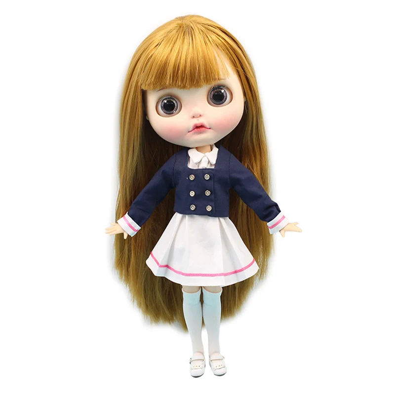 

Blyth Clothes Youth School Wear Uniform Coat + Dress + Stockings Set 1/6 Doll Joint Azone Licca ICY Dolls Baby Doll Accessories