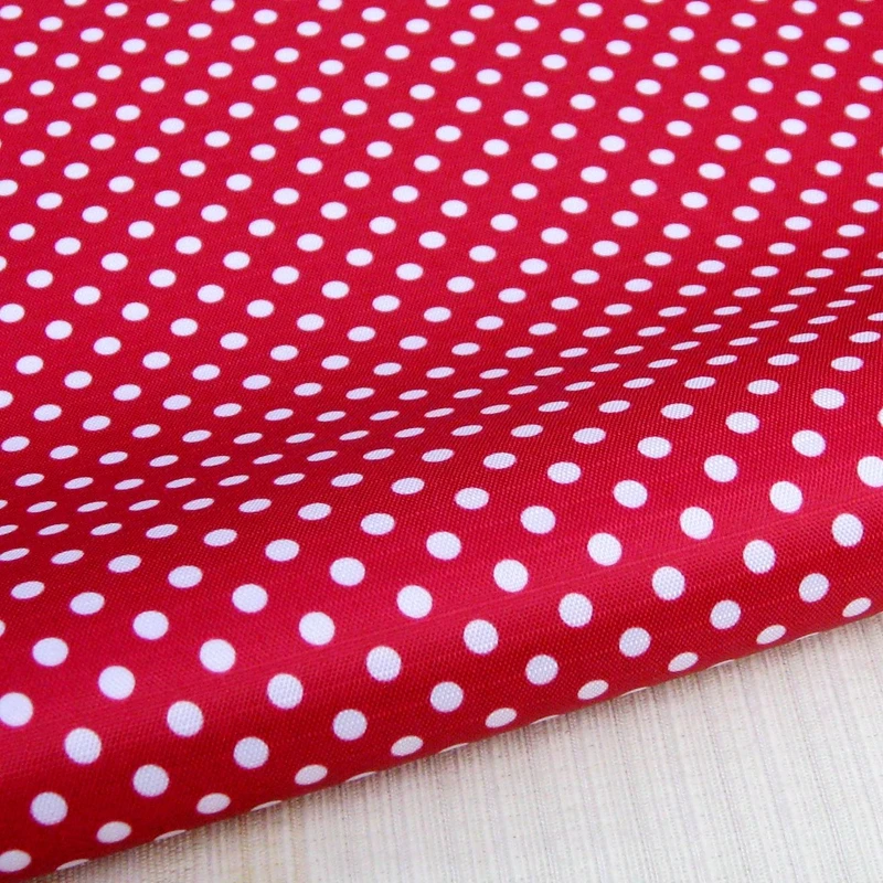

WF113 - PVC coated waterproof fabric - polka dot on red