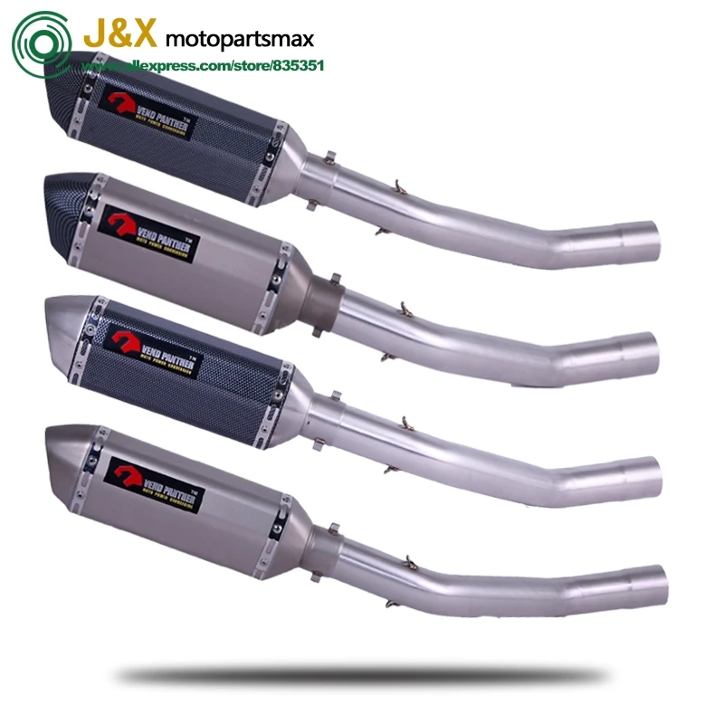 

ZX 10R Motorcycle Exhaust Escape Muffler Middle Link Pipe Full System Slip On For KAWASAKI ZX10R ZX-10R 2008 2009 2010