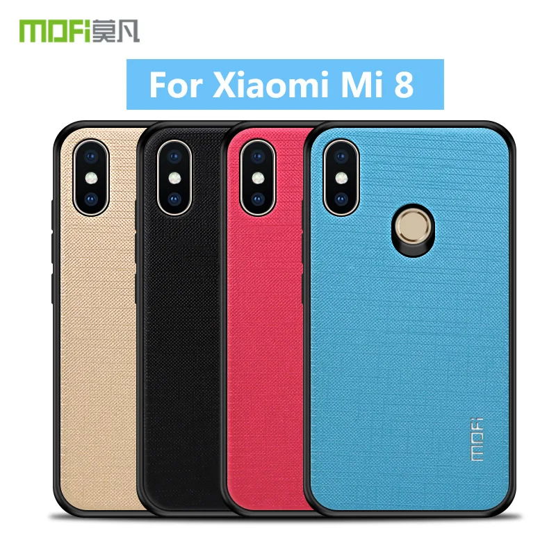 

MOFi Bright Shield Series Case for Xiaomi Mi 8 Mi8 M8 High Quality TPU Soft PC Hard Cloth Protective Phone Back Case Cover