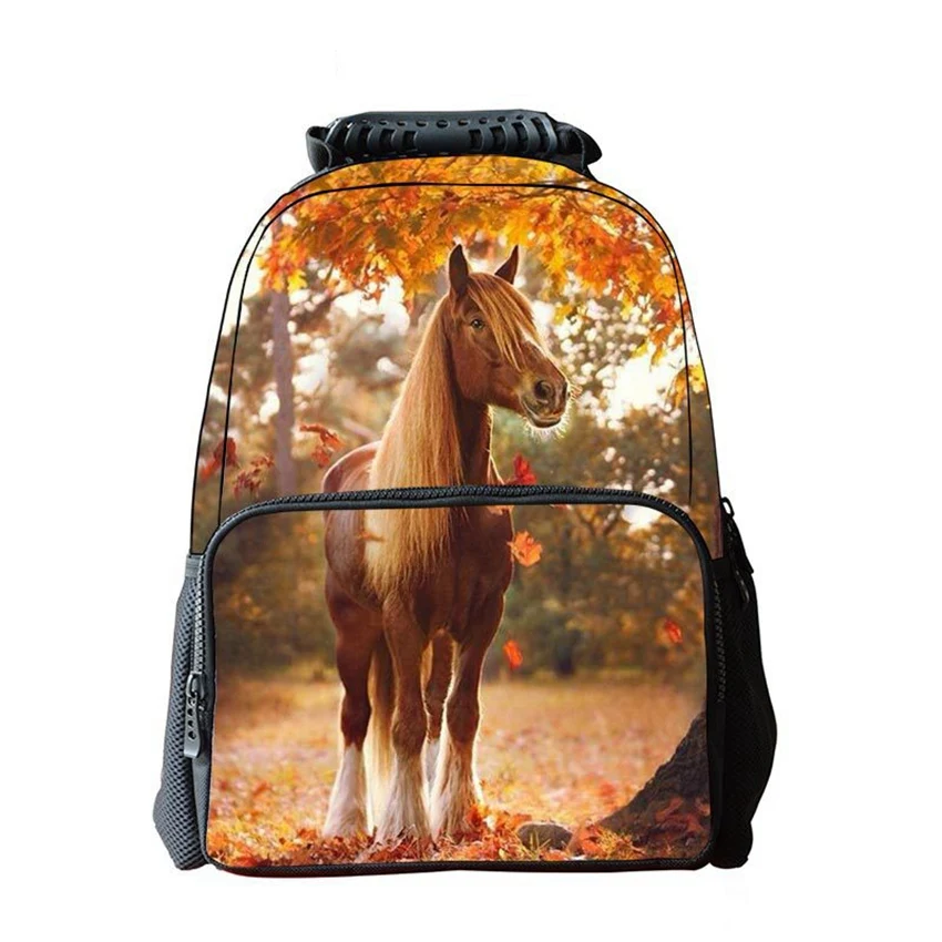 Новая мода 3D Животные Печать рюкзаки Повседневная войлочная ткань печать детский рюкзак большой емкости школьный рюкзак - Цвет: h