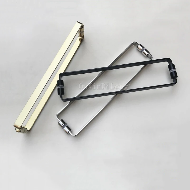 

High Quality 304 Stainless Steel Frameless Shower Door Pull / Push Handles Glass Mount Home Decoration for 6~12mm Glass