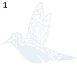 Шт. 50 шт. перламутровая птица бабочка свадьба бокал для вина имя место карты