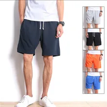 Повседневные мужские шорты летние пляжные шорты мужские однотонные шорты для бега хлопковые Модные мужские шорты бермуды Большие размеры A1637