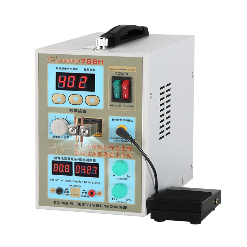 

SUNKKO 788H 220V 110V double pulse precision 18650 Spot Welder Battery Welder New upgrade LED lighting