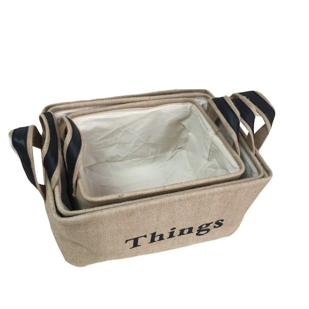 جديد وصول 3 مقاسات طوي القطن والكتان تخزين دلو غسيل الملابس ثلاث طبقات دائم سلة تخزين ملابس حقيبة