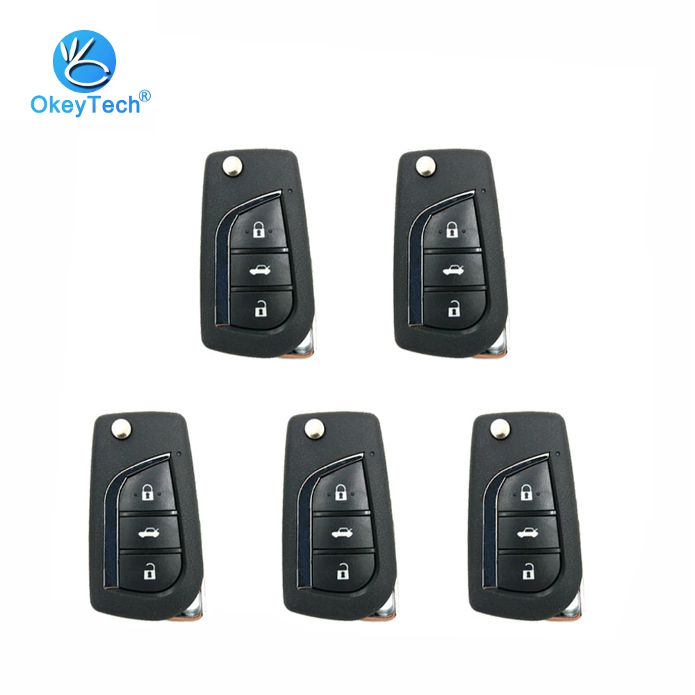 

OkeyTech 5pcs/lot B13 KD Remote Key for KD900+/URG200 Key Programmer 3 Button B Series B13-3 Auto Car Control For Toyota Remotes