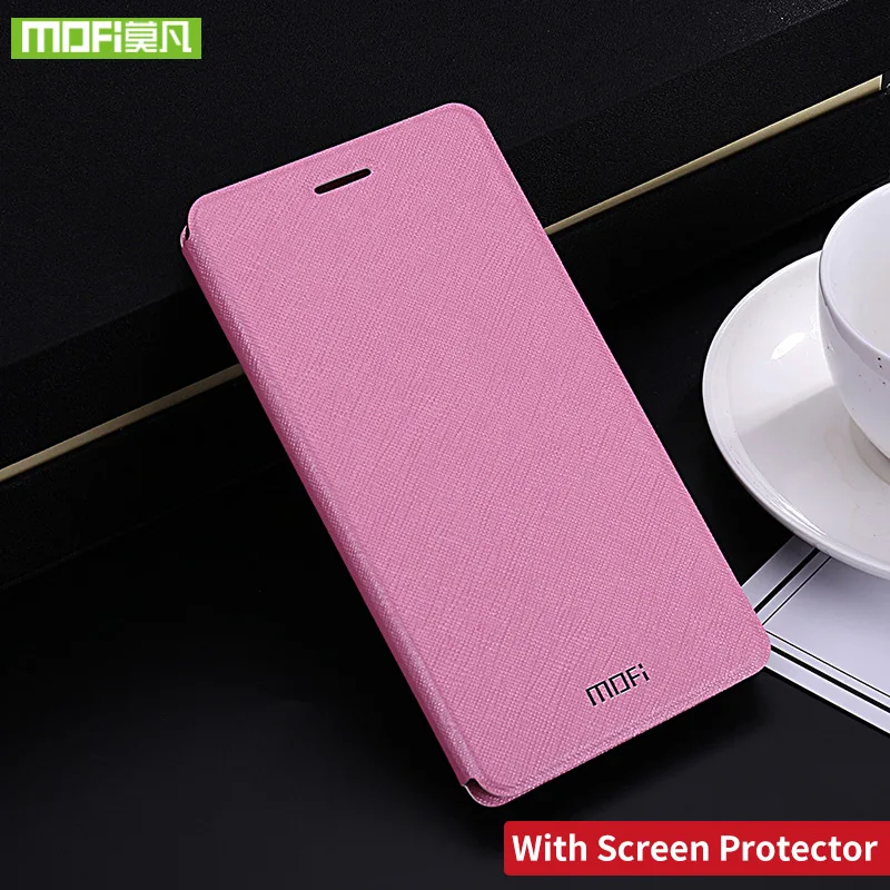 Mofi для Xiaomi Redmi Примечание 5A чехол для Xiaomi Redmi Примечание 5A Prime Pro Чехол Силиконовый Флип кожаный Redmi Note 5A Pro Чехол - Цвет: pink W protector