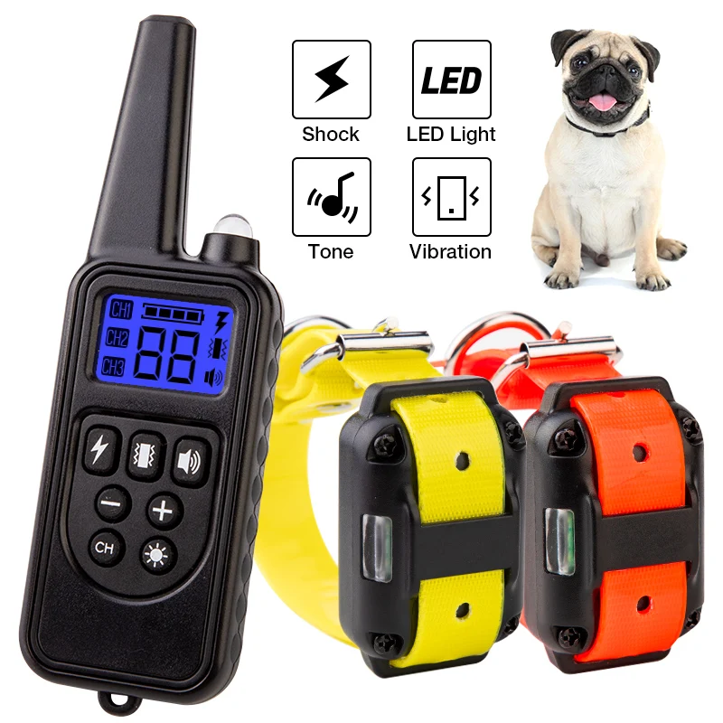 

6.18 Electric Dog Training Collar Pet Remote Control Waterproof Rechargeable with LCD Display for All Size Shock Vibration Sound