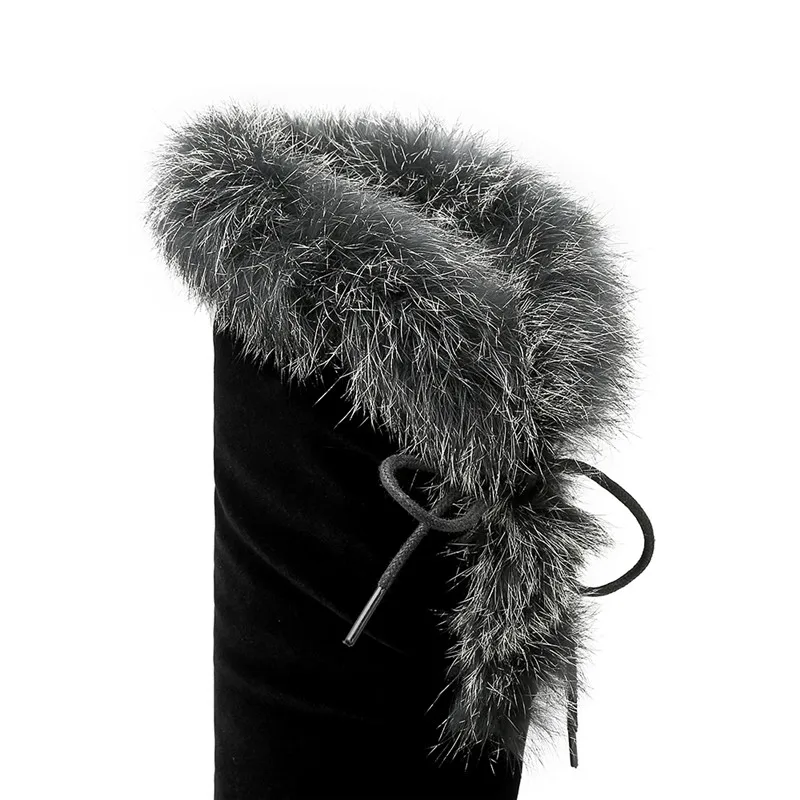 Asumer/зимние женские сапоги выше колена на молнии из флока|knee boots|over knee bootsover the boots |