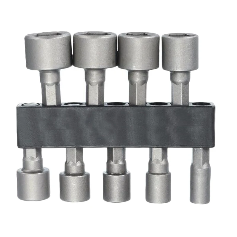 

9Pcs 1/4" Hex Shank Power Nut Driver Drill Bit Metric Socket Wrenches Screw 5-13mm Magnetic Nut Driver Set Socket Adapter