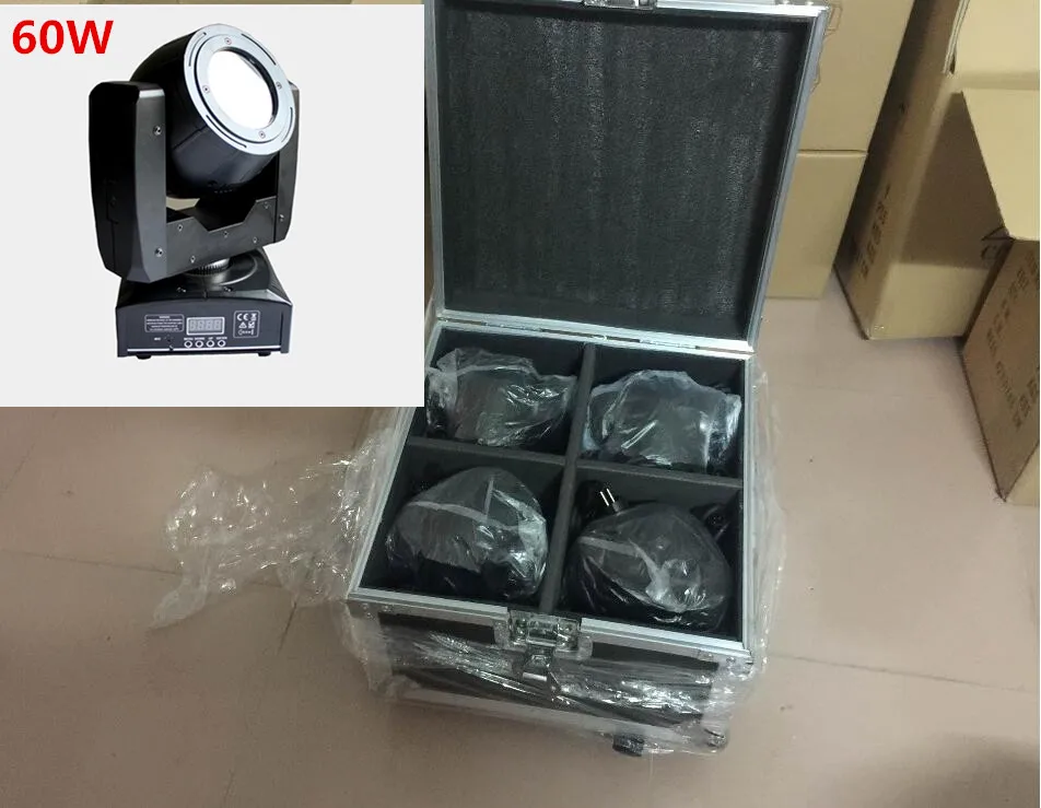 

4pcs/lot 60w beam light with flight case 60w RGBW 4in1 LED Beam Moving Head Light Moving Head dj stage light