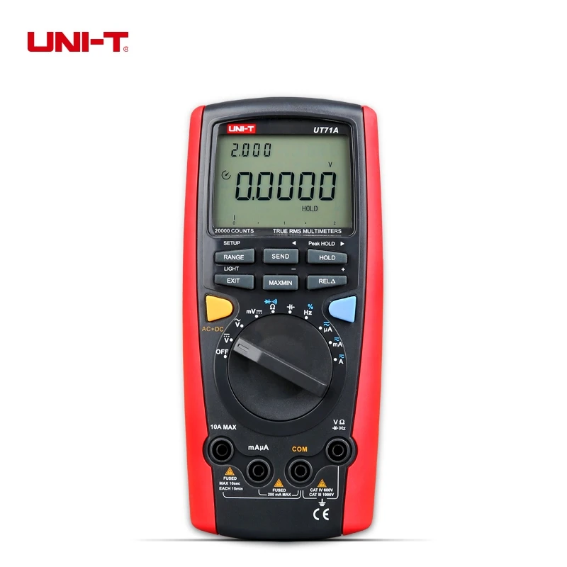 

UNI-T UT71A Intelligent True RMS Digital Multimeter AC DC Current Voltage USB REL Resistance Tester Ammeter