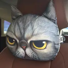 Car hot Headrest Polyester Protect Neck Hot Sale Car Accessorie Seat Covers Car seat 3D Printed Pattern Animal head cushion Car hot Headrest Polyester Protect Neck Hot Sale Car Accessorie Seat Covers Car seat 3D Printed Pattern Animal head cushion