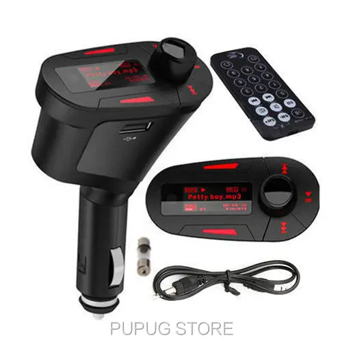 Car MP3 FM Transmittor Charger SD USB Music Player