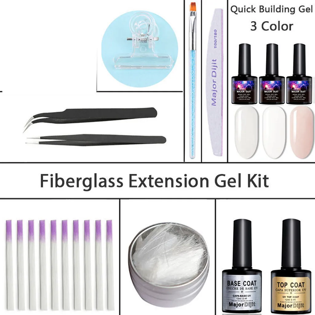 Стекловолокно Fibernails набор для наращивания ногтей акриловый маникюрный салон
