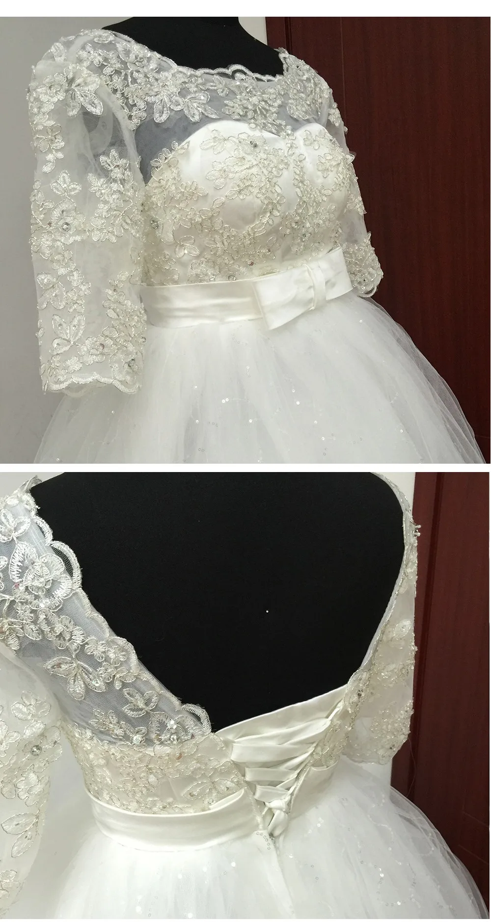 Длинное мусульманское кружевное свадебное платье высокого качества, простое свадебное платье для невесты, настоящая фотография, свадебное платье, vestido de noiva