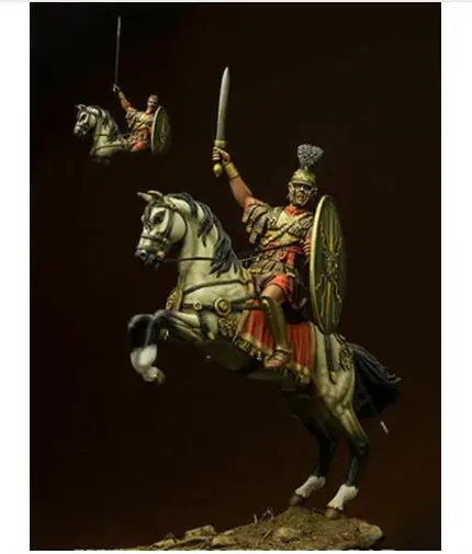 1/24 75mm Ancient Warrior Sit With Horse Resin Figure Model Kit  Unassembled