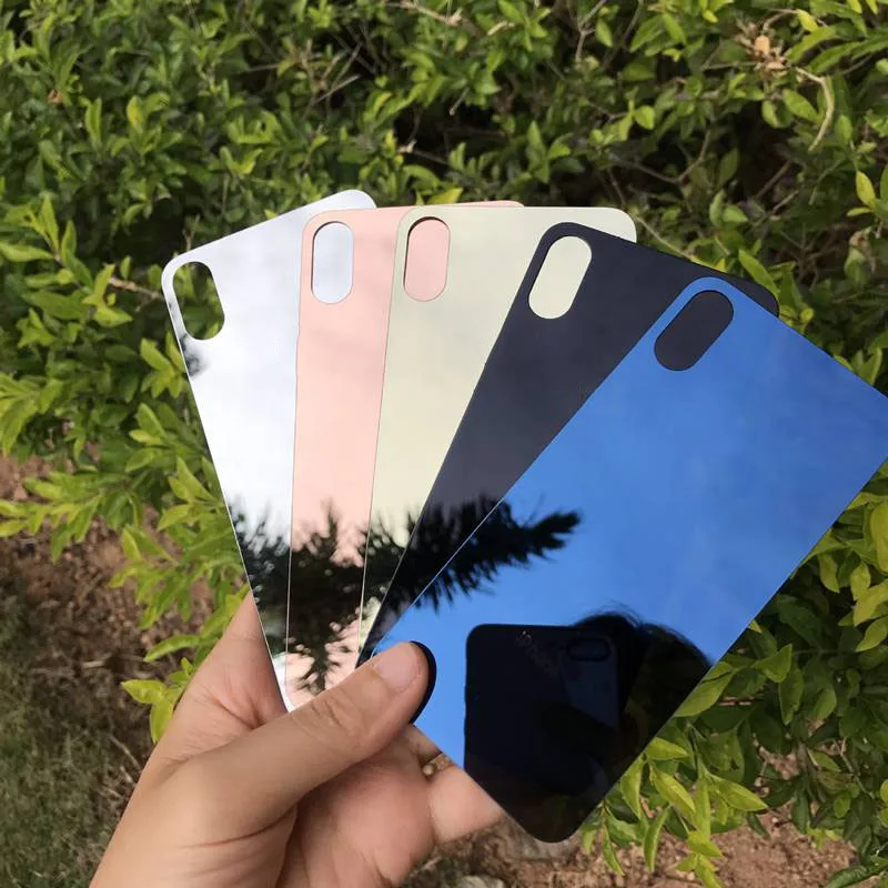 Front+Back Colorful Plating Tempered Glass Screen Protector Mirror Effect Screen Protector Cover