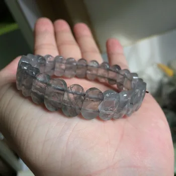

natural cloudy quartz/ crystal stone beads bracelet natural stone bangle fine jewelry for woman for gift wholesale !