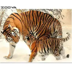 5D DIY Алмаз вышивка Snow Tiger алмазов картина вышивки крестом полный Squar и Круглый Rhinestone мозаичные украшения ED8014