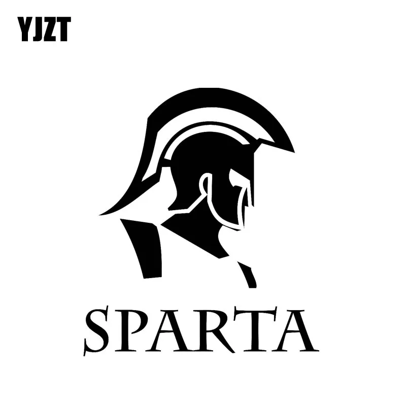 

YJZT 11.2*12.6CM Oem Brave Sparta Warrior Symbol Car Sticker Black/Silver Covering The Body Soldier Decal Vinyl C21-0127