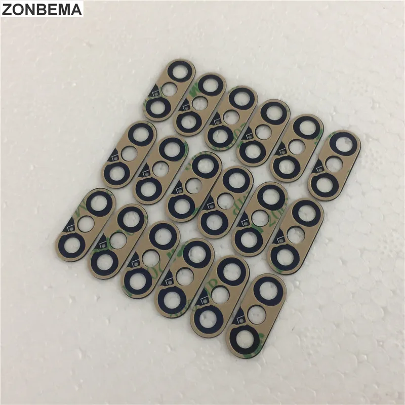 ZONBEMA 500 шт. для iPhone X задняя камера стеклянный объектив с наклейкой запасные части |