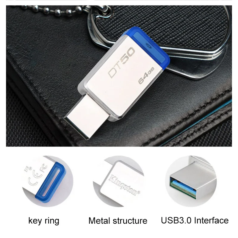 Мини флеш накопитель Kingston USB 3 0 128 ГБ 32 64 1 16 флешка 8 карта памяти DT50|memory stick|kingston mini