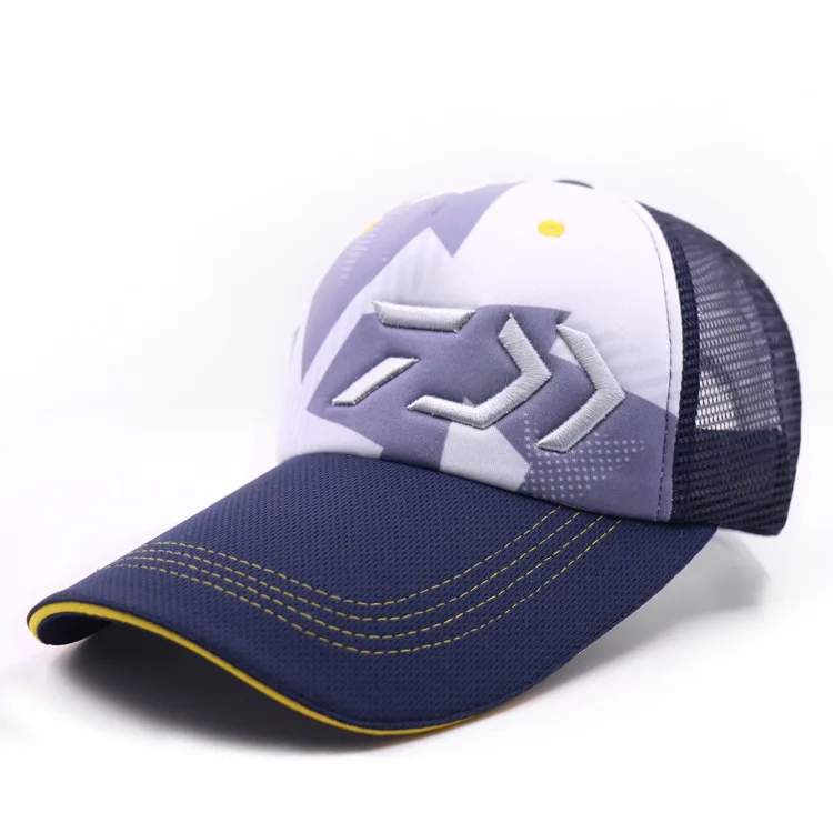 

DAIWA Fishing Cap Brand Summer Outdoor Breathable Sunshade Fishing Hats Mens Camping Hiking Camouflage Hats 3 Colors