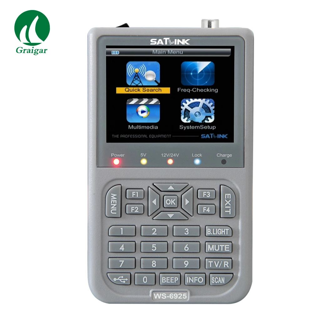 WS 6925 измеритель сигнала DVB T HD TFT LCD экран Satlink Многоканальная проверка|Измерители