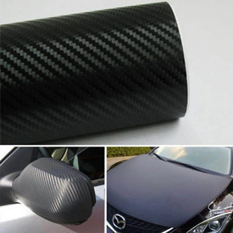 3D 5D Glossy Carbon Fiber Wrap Vinyl Decal Film Sticker Car Air Release Wrap NEW