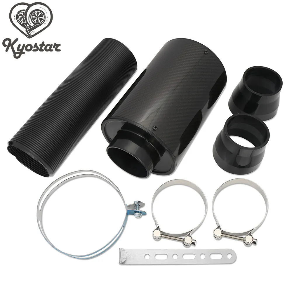 

Racing Universal High Flow Cold Air Extension Intake System / Carbon Fiber Car Intake Filter Kits Engine Air Intake Pipe
