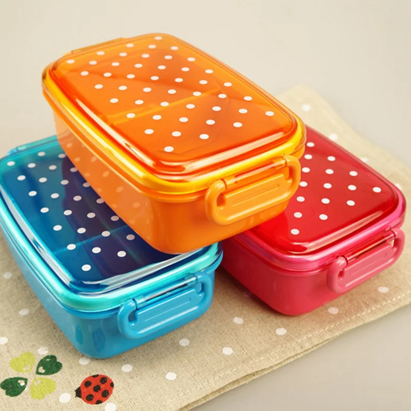 

Dot Lunch Box for Children Picnic School Food Storage Container Sushi Box Kids Fruit Snack Microwave Lunch Boxes