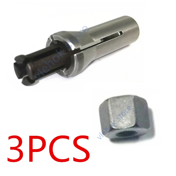 3PCS Чугунный патрон для Makita GD0600 906 763620-8 3 мм 6 мм 763627-4 GD0603 GD0601 Цанговая гайка аксессуары для электроинструмента - Цвет: 3PCS