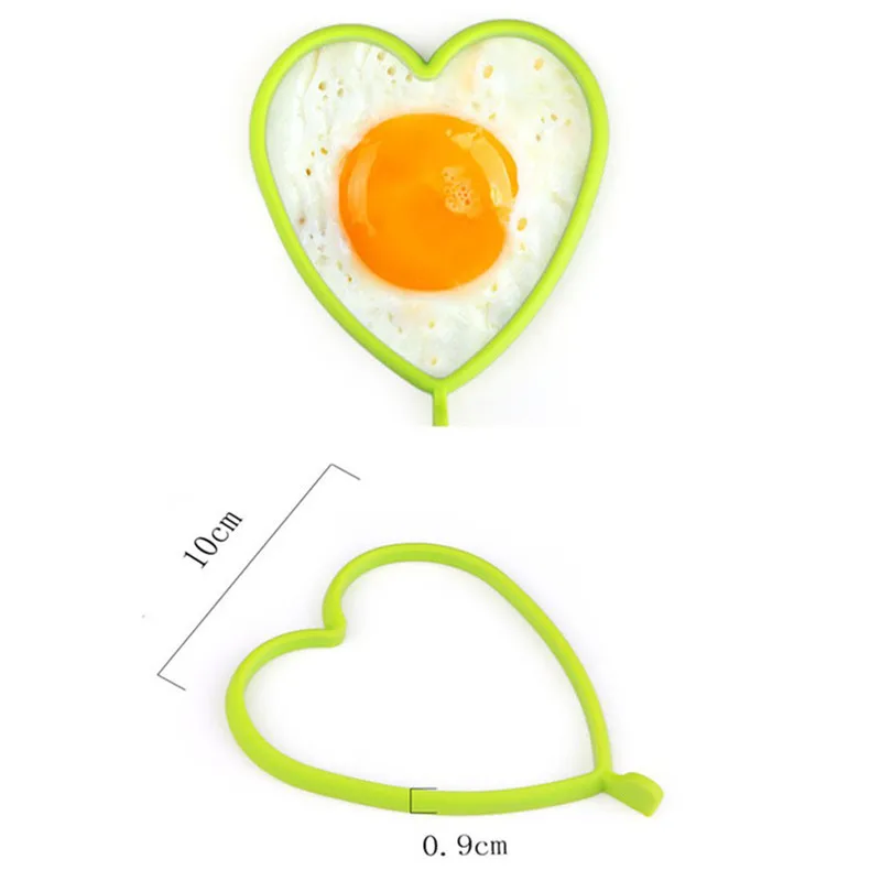 Мультяшный силиконовый жареный яичный блин кольцо омлет жареное яйцо круглый формирователь форма для яичницы для приготовления пищи для завтрака сковорода духовка кухня - Цвет: heart