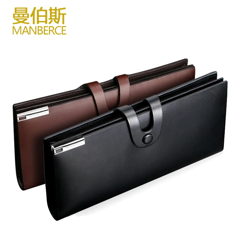 

Men Wallets Brand MANBERCE Mens Wallet Leather Genuine Men's Purse Clutch Bags Casual Cowhide Credit Card Holder Man Wallet