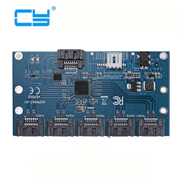 

SATA 1 to 5 Hub PM Router Port Multiplier Riser Card Splitter Storage Adapter JMB321 chipset