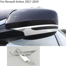 Car body ABS chrome back rear view Rearview Side Mirror Cover stick trim frame lamp hood 2pcs For Renault Koleos 2017 2018 2019