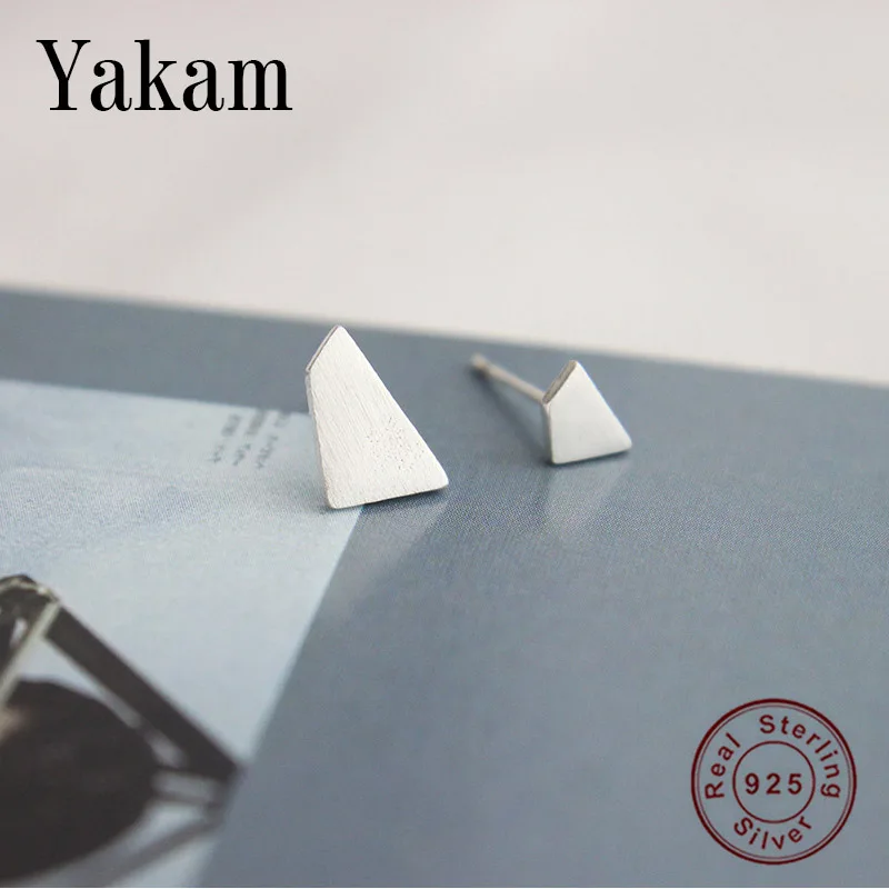 Простые неправильной формы, твердые квадратные серьги-гвоздики, осень, 925 пробы, серебряные геометрические серьги для женщин, девушек, модные ювелирные изделия, подарок