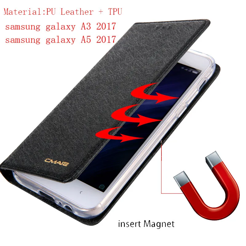 A5 2017 Coque Samsung galaxy A5 2017 cubierta de cuero Flip cartera Samsung galaxy A3 A5 2017 Hoesje Fundas