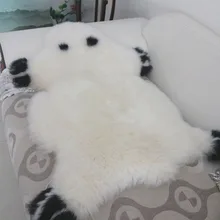 MUZZI супер Роскошные теплые плотные мягкие лохматые из натуральной овчины шерсть Площадь Ковры и циновки для стул для гостиной крышка