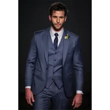 Custom Made Navy Blue font b Men b font font b Suit b font Slim Fit