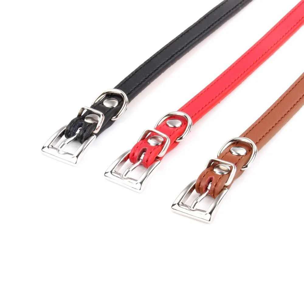 Small Dog Cat Collar With Bell Microfiber&genuine Leather Material Soft Durable Anti-bite Puppy Collars Chihuahua Dropshipping